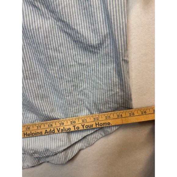Blue & White Striped Button-Front Short Sleeve Blouse 3X By Angels Forever Young - Picture 7 of 10